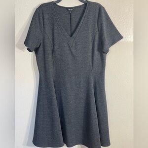 Simply Vera Vera Wang Gray Flutter Sleeve A-Line Dress plus xxl
